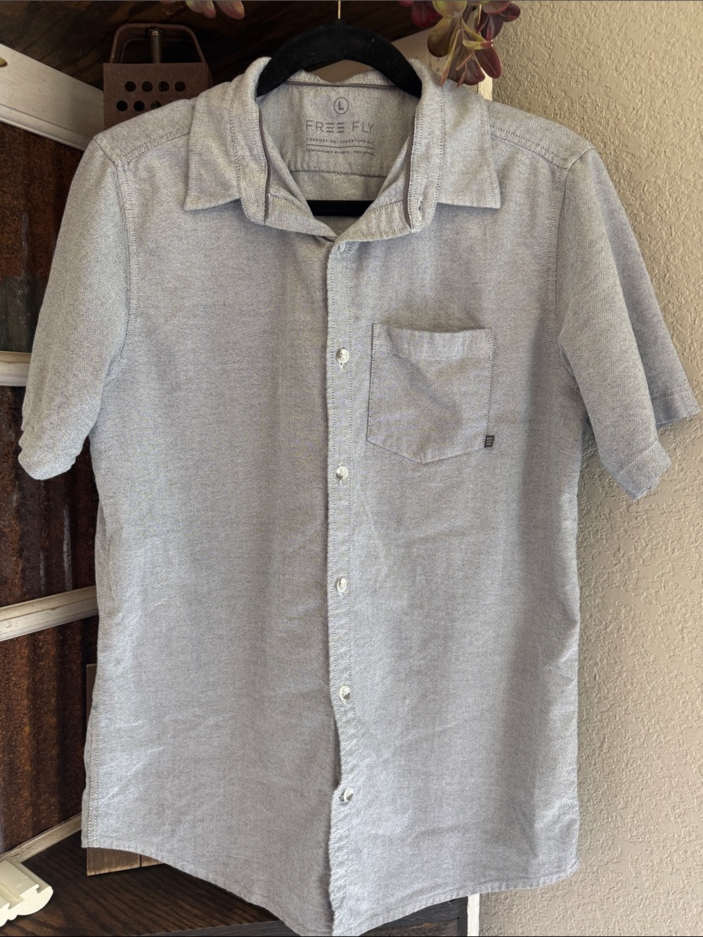 Men’s Free Fly Short Sleeve Button-Down Shirt